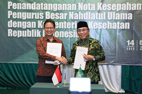 Teken Mou Dengan Kementerian Kesehatan Pbnu Ingin Sukseskan Program