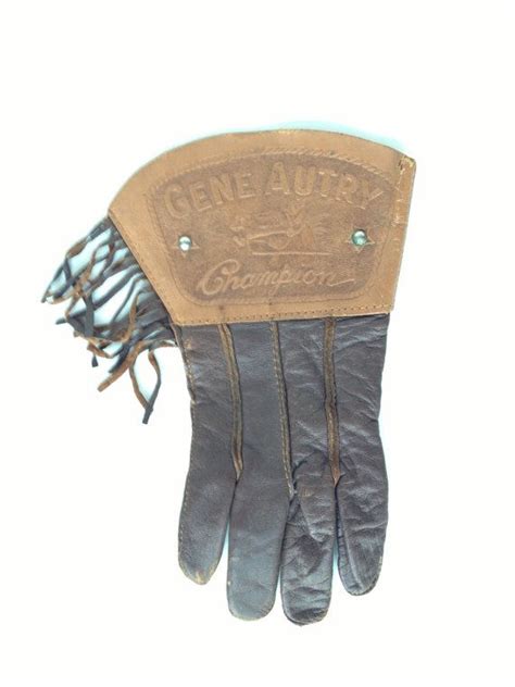 Vintage Rare Gene Autry Cowboy Glove Cowboy Leather Gloves