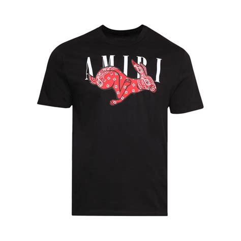 Amiri Cny Rabbit Logo Tee Black Goat