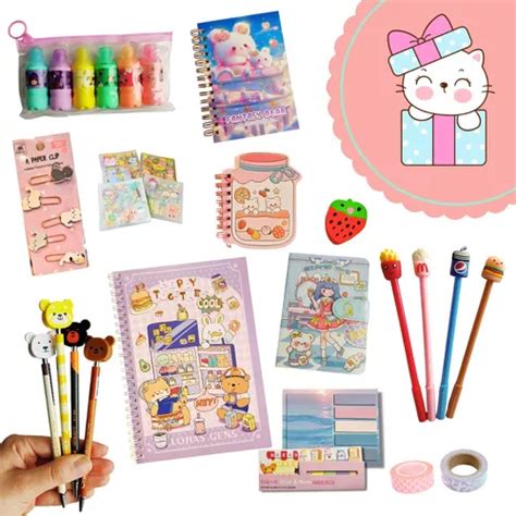 Papelaria Fofa Kawaii Presente Kit 30 Itens Criativos Menina MercadoLivre