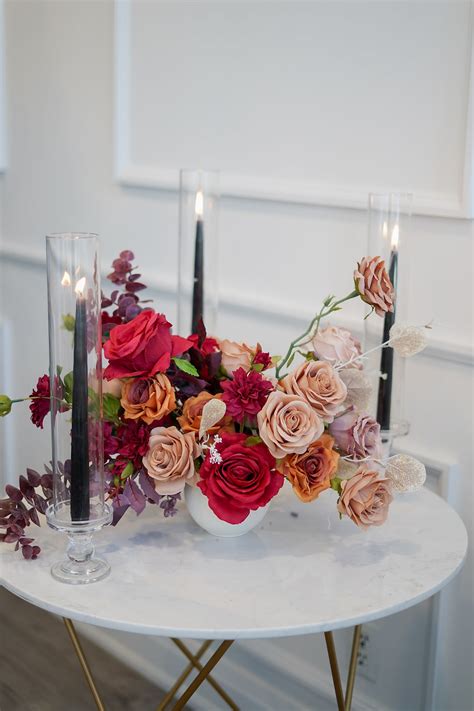 Red Nude Centerpieces Peachwood