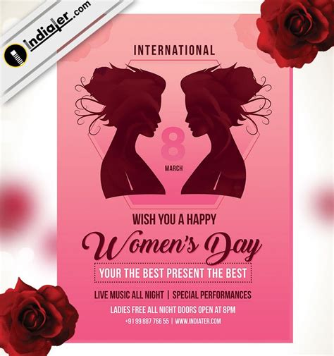 Happy Womens Day Celebration Party Poster Happy Women Party Poster