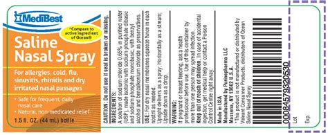 Saline Nasal Spray Information, Side Effects, Warnings and Recalls