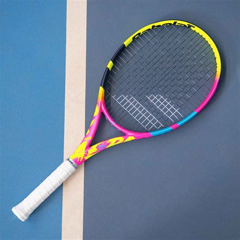 Babolat Pure Aero Rafa Tennis Racket Yellow Pink Blue