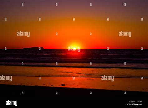 Sunset in Playas De Tijuana Stock Photo - Alamy