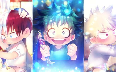 My Hero Academia Deku Bakugo And Todoroki Wallpaper