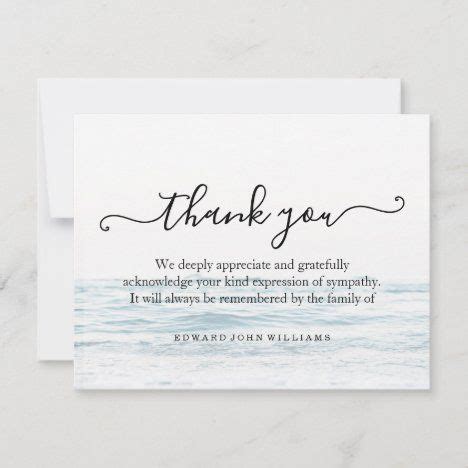 Funeral Thank You Cards Templates Zazzle Funeral Thank You Notes