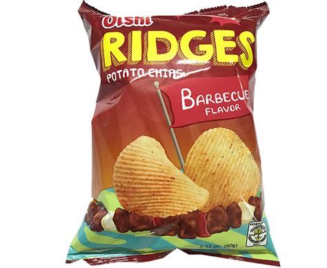 Oishi Ridges Potato Chips Barbecue Flavor 60g