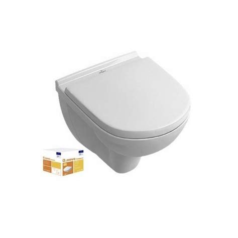 Pack WC Suspendu Compact Sans Bride VILLEROY ET BOCH O Novo Abattant