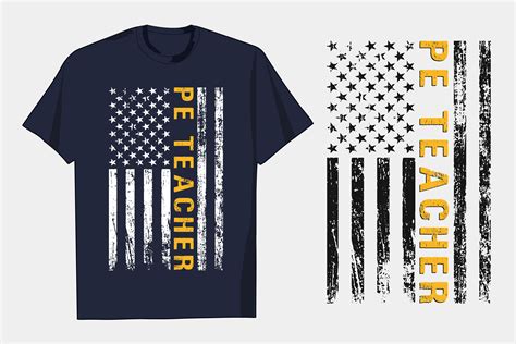 Pe Teacher with American Flag Design Graphic by teestore · Creative Fabrica