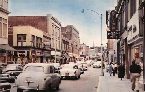 Main Street Fitchburg, MA Postcard