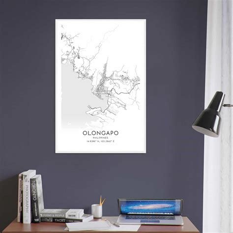 Olongapo Philippines Map Poster, Olongapo City Road Wall Art Print - Custom Maps & Posters