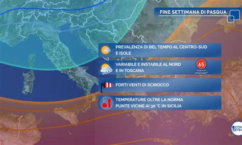 Meteo Pasqua Italia Divisa In Due Le Previsioni Icona Meteo