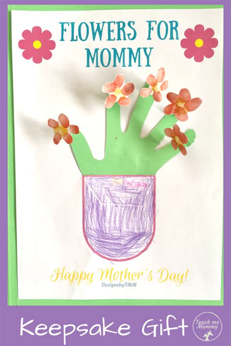 Flowers For Mommy Printable Keepsake Teach Me Mommy