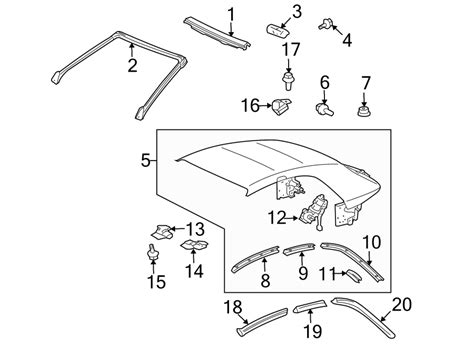 Toyota Solara Convertible Top Assembly TO 01 2004 Black