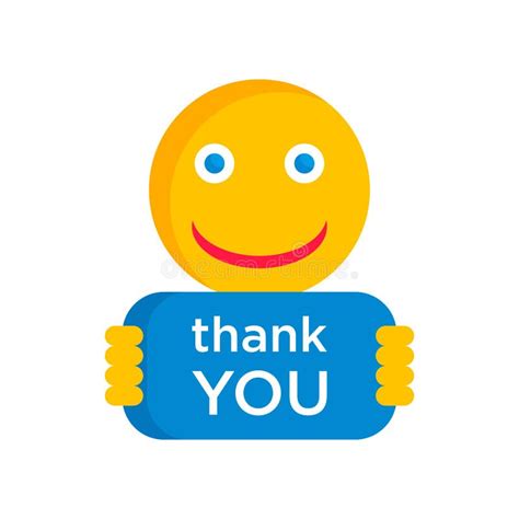 Thank You Icon Isolated On White Background Stock Vector Illustration