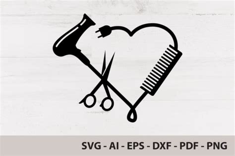 Hair Dresser Svg Hair Dresser Heart Svg Graphic By Morning Svg