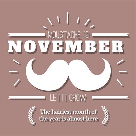 Premium Vector | Movember retro emblem