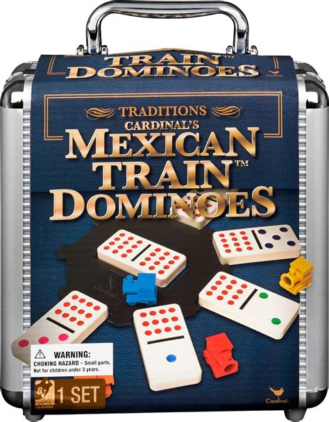 Amazon.com: Mexican Train Dominoes Set Tile Board Game in Aluminum ...