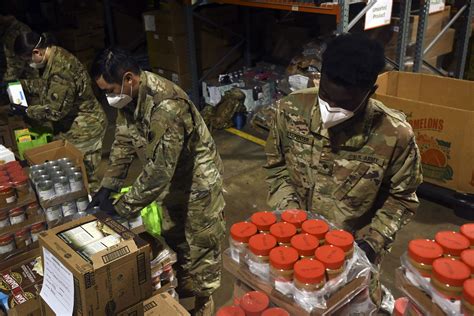 Virginia Army Guard Members Distribute Food Positivity National