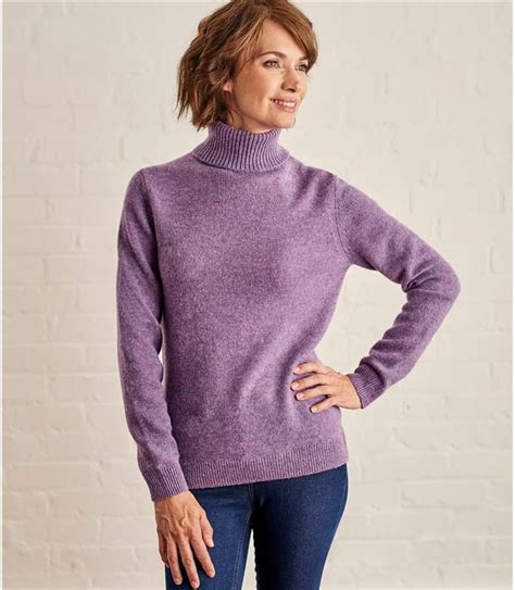 Lavender Marl Womens Lambswool Polo Sweater Woolovers Us