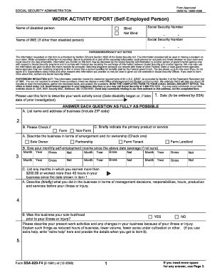 Fillable Online Ssa The Information Requested On This Form Is