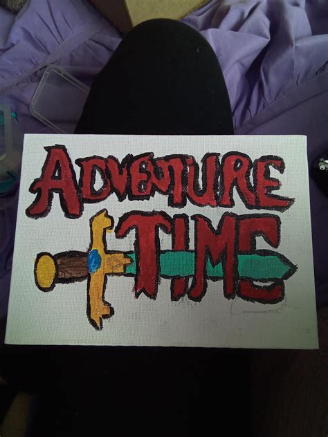 I made the adventure time logo with acrylics : r/adventuretime