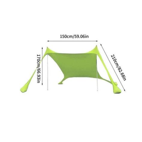 Couleur Auvent Vert Tente D Ombrage De Plage Protection Uv Portable