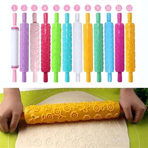 Jual Rolling Pin Kue D Motif Emboss Aksesoris Dapur Cetakan Adonan