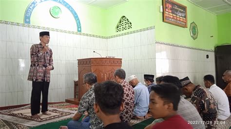 Paif Kua Gondokusuman Berikan Kultum Di Masjid Baitul Hikmah Klitren