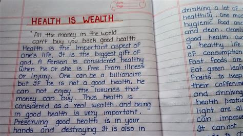 Health Is Wealth Essay In English For Class Th Sitedoct Org