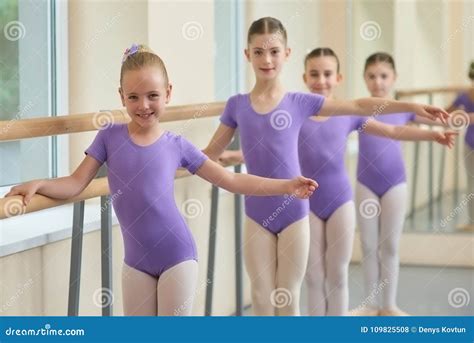 Kids Practicing Ballet at Ballet Class. Stock Photo - Image of artist ...