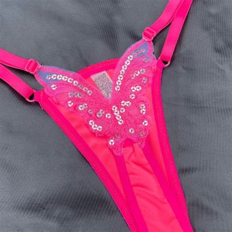 Calcinha Borboleta Paetê Sexy Lingerie Tanga Sensual Regulagem NEON Shopee Brasil