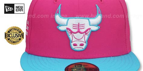 Chicago Bulls Miami Vice Side Patch Beetroot Blue Fitted Hat