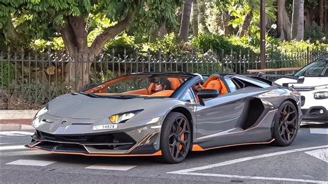 SUPERCARS In MONACO 2023 102 SVJ Roadster Jaguar C Type Aventador