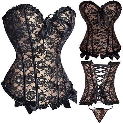 Neu Sexy Top Dessous Burlesque Corsage Vollbrust Korsett Korsage Damen