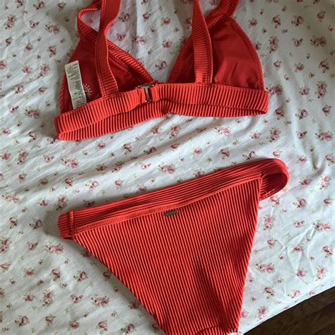 Hot Pink Hollister Bikini In Perfect Find Size Small Depop