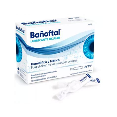 BAÑOFTAL LUBRICANTE OCULAR 20 MONODOSIS 0 4 ML