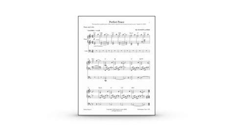 Perfect Peace Piano and Cello Sheet Music PDF