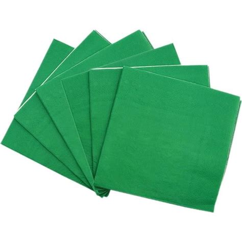 Lot De Serviettes En Papier Jetables Pour F Te De No L Vert