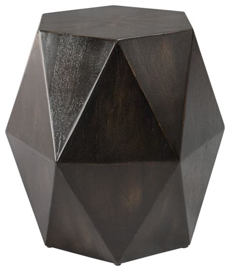 Volker Black Geometric Accent Table Transitional Side Tables And End Tables By Ownax Houzz