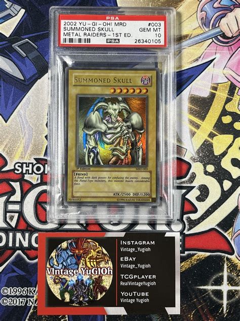 Yugioh PSA 10 Summoned Skull MRD 003 1st Edition Ultra Rare EBay