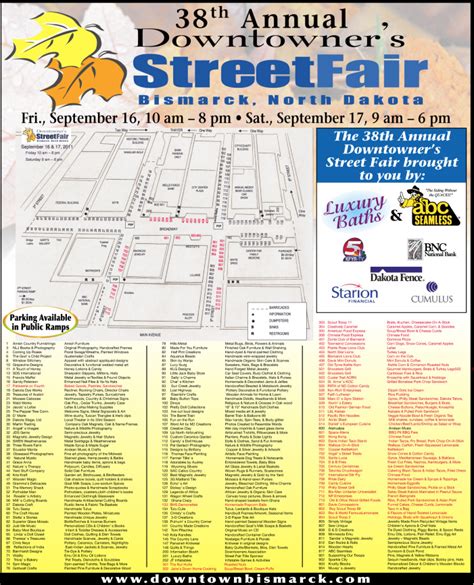 2011 Street Fair Vendor Map! – Downtown