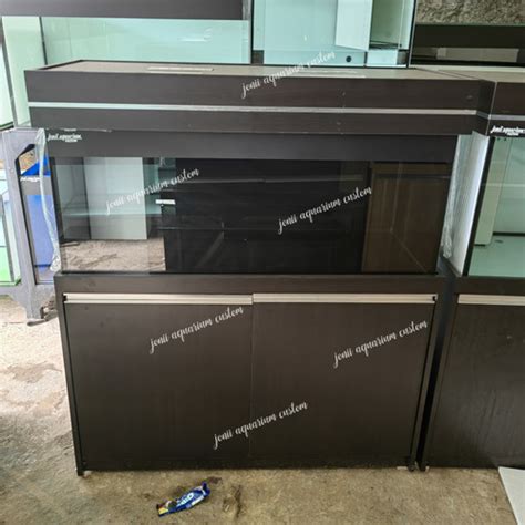 Jual Aquarium Custom Kabinet 120x50x50 10mm Stiker Hitam Kabinet Hitam