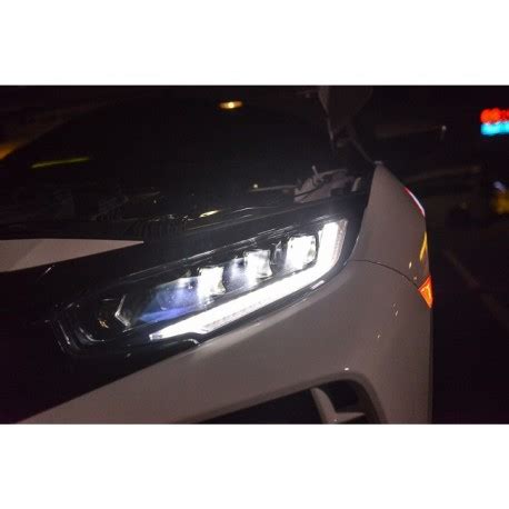 LED Scheinwerfer Schwarz Sequentiell Honda Civic 2016 E Prüfzeichen