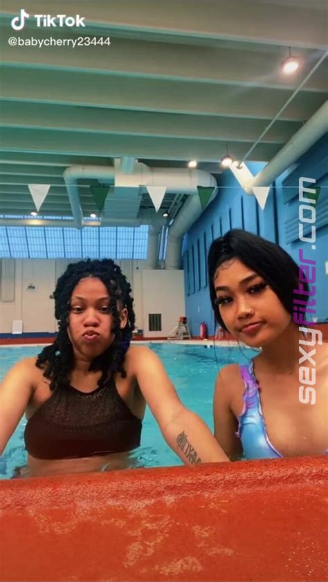 Sexy Cherry In Bikini Top At The Pool Sexyfilter