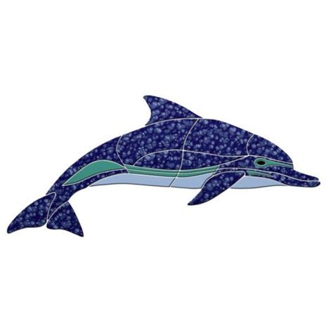 Crystal Level Swimming Dolphin Ceramic Swimming Pool Mosaic Beach