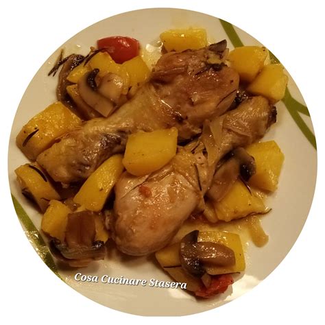 Pollo Con Patate E Funghi In Padella Cosa Cucinare Stasera