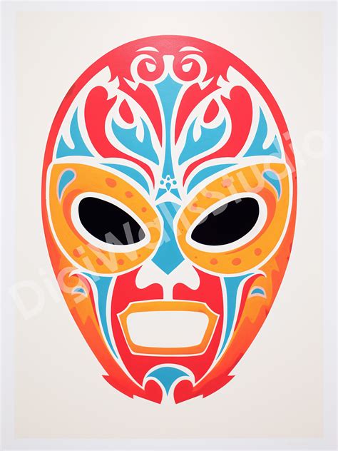 Lucha Libre Mask Poster, Wrestling Art, Lucha Libre Digital Download, Retro Luchador Trendy Art ...