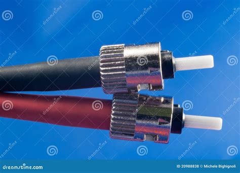 Optical Fiber St Connector Stock Photo Image Of Electronic 20988838